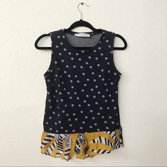 Thakoon Addition Polka Dot Contrast Tank - Picture 1 of 6